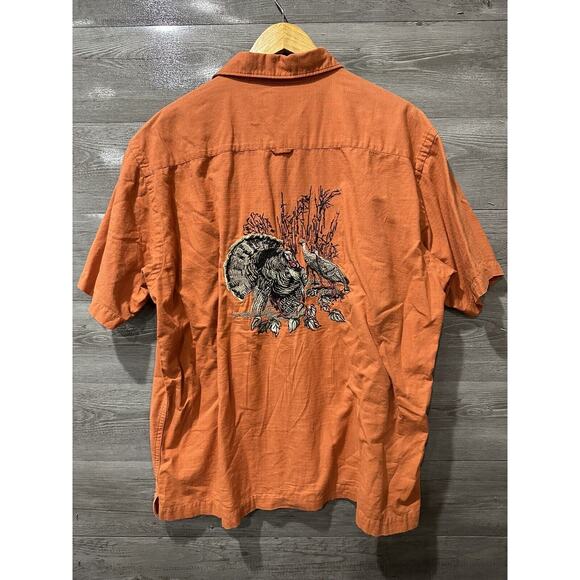 Vtg Red Head Wild Turkey Embroidered Button Up Shirt XL Mens - Picture 4 of 5